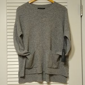 NWT Tahari Cashmere Heather Grey Sweater